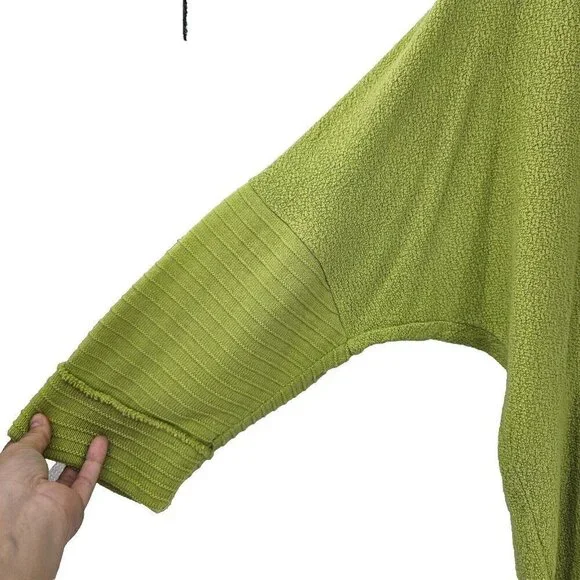Margaret Winters Boxy Lagenlook Knit Top Green Women's Size L Artsy Relaxed Fit - Picture 5 of 11